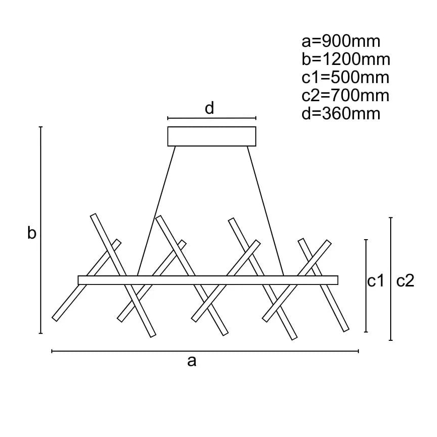 Himmennettävä LED-kattokruunu johdossa LED/100W/230V 3000-6500K + kauko-ohjaus