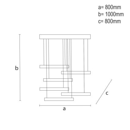 Himmennettävä LED-kattokruunu johdossa LED/100W/230V 3000-6500K + kauko-ohjaus