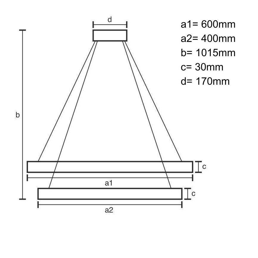 Himmennettävä LED-kattokruunu johdossa LED/100W/230V 3000-6500K + kauko-ohjaus