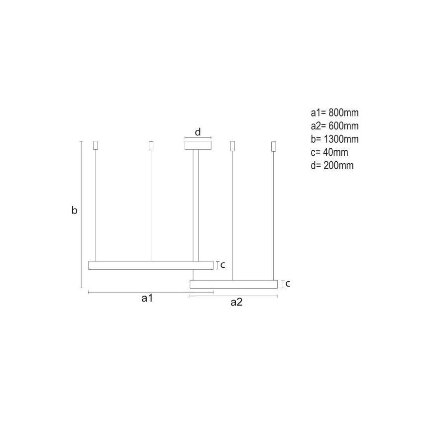 Himmennettävä LED-kattokruunu johdossa LED/100W/230V 3000-6500K + kauko-ohjaus