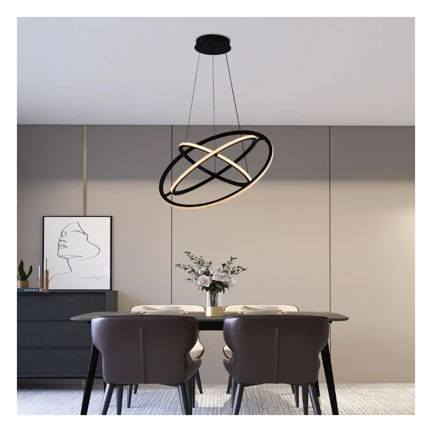 Himmennettävä LED-kattokruunu johdossa LED/105W/230V 3000-6500K + kauko-ohjaus