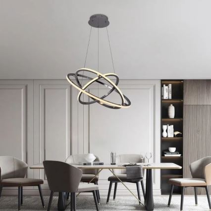 Himmennettävä LED-kattokruunu johdossa LED/105W/230V 3000-6500K + kauko-ohjaus