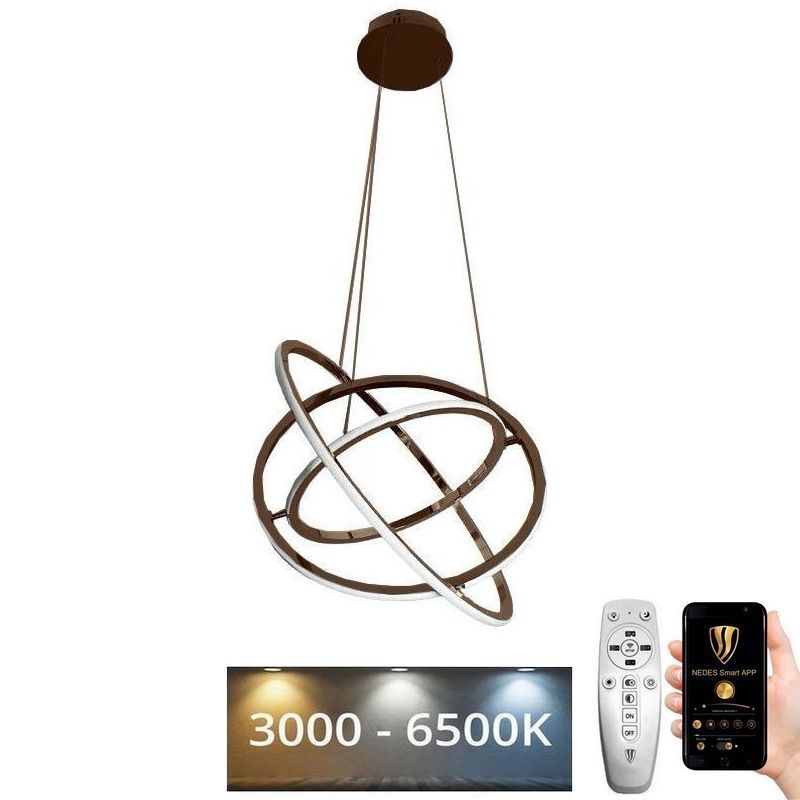 Himmennettävä LED-kattokruunu johdossa LED/105W/230V 3000-6500K + kauko-ohjaus