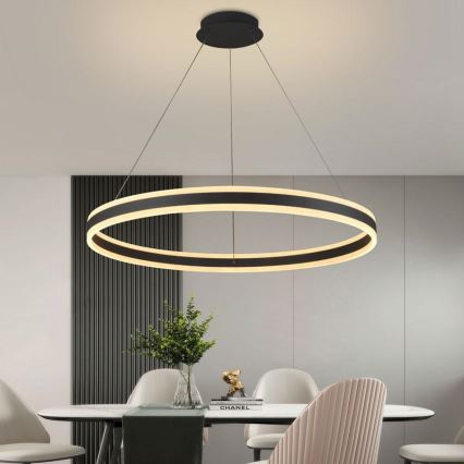 Himmennettävä LED-kattokruunu johdossa LED/110W/230V 3000-6500K halkaisija 80 cm + kauko-ohjaus