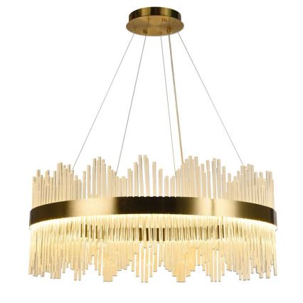 LED Himmennettävä kristalli kattokruunu johdossa LED/110W/230V 3000-6500K kulta + kauko-ohjaus