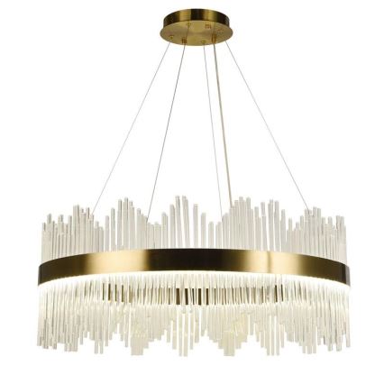 LED Himmennettävä kristalli kattokruunu johdossa LED/110W/230V 3000-6500K kulta + kauko-ohjaus
