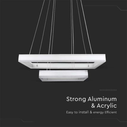 Himmennettävä LED-kattokruunu johdossa LED/113W/230V 3000K valkoinen