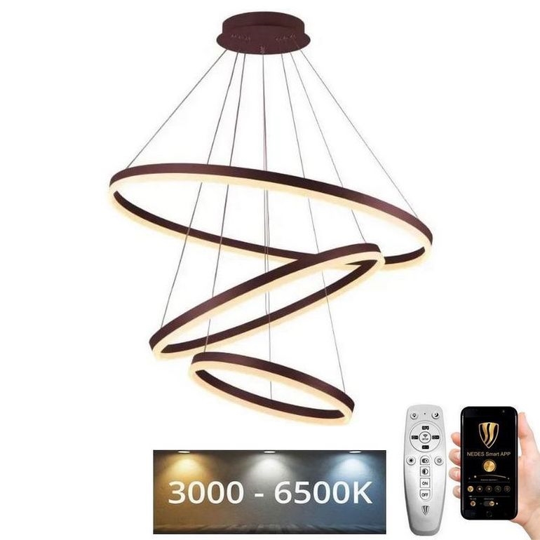 Himmennettävä LED-kattokruunu johdossa LED/125W/230V 3000-6500K + kauko-ohjaus