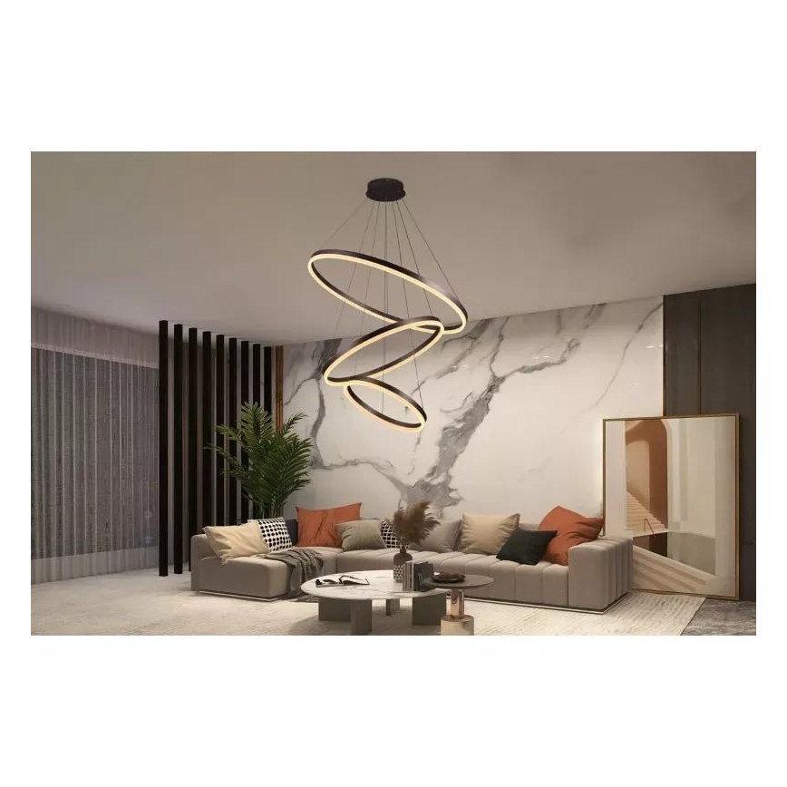 Himmennettävä LED-kattokruunu johdossa LED/125W/230V 3000-6500K + kauko-ohjaus