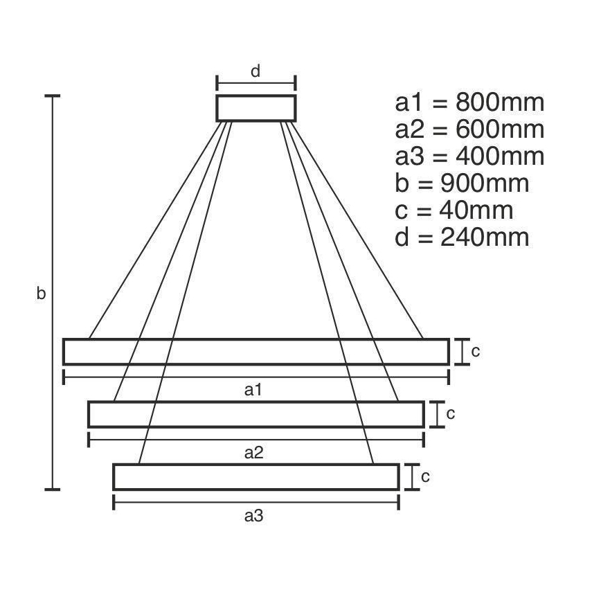 Himmennettävä LED-kattokruunu johdossa LED/125W/230V 3000-6500K + kauko-ohjaus