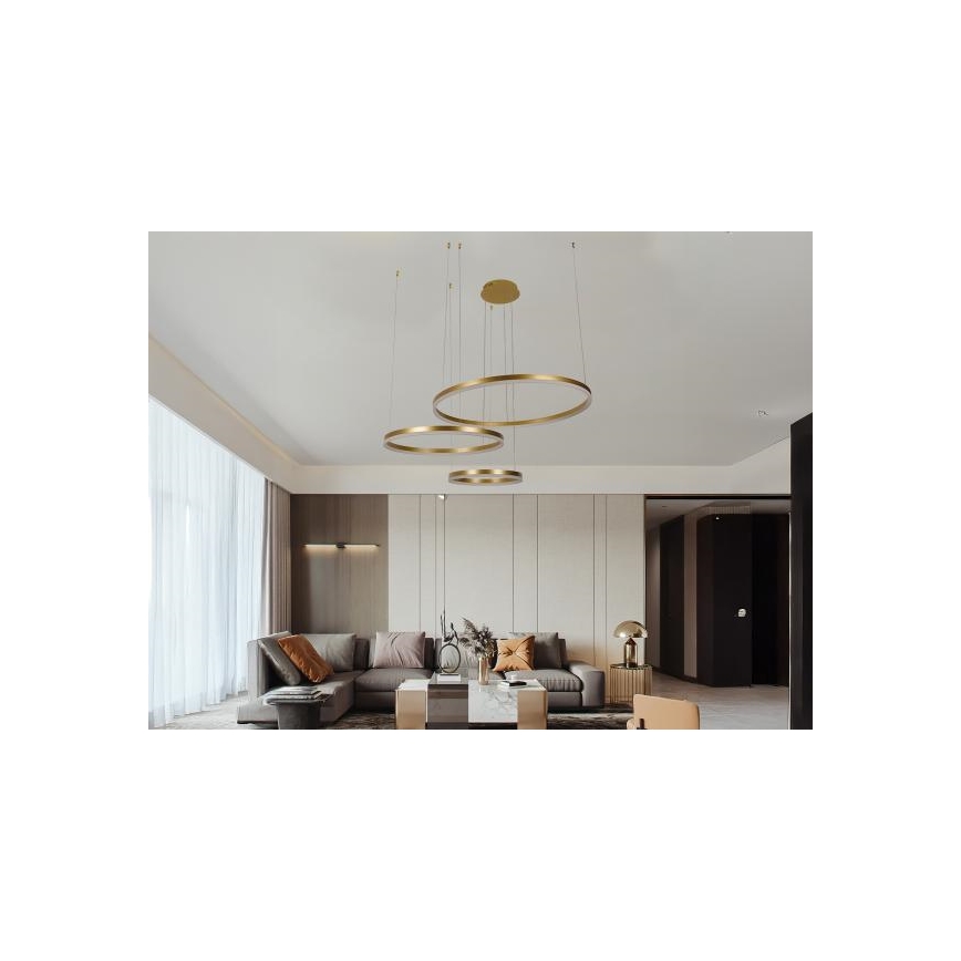 Himmennettävä LED-kattokruunu johdossa LED/125W/230V 3000-6500K halkaisija 80 cm + kauko-ohjaus