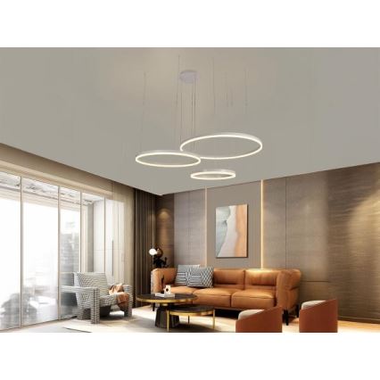 Himmennettävä LED-kattokruunu johdossa LED/125W/230V 3000-6500K + kauko-ohjaus