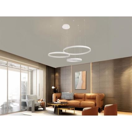 Himmennettävä LED-kattokruunu johdossa LED/125W/230V 3000-6500K + kauko-ohjaus