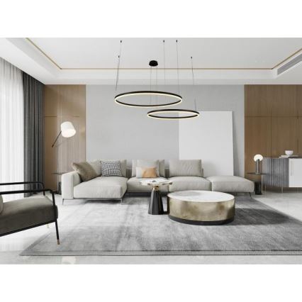 Himmennettävä LED-kattokruunu johdossa LED/128W/230V 3000-6500K + kauko-ohjaus
