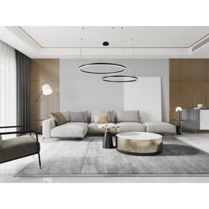 Himmennettävä LED-kattokruunu johdossa LED/128W/230V 3000-6500K + kauko-ohjaus