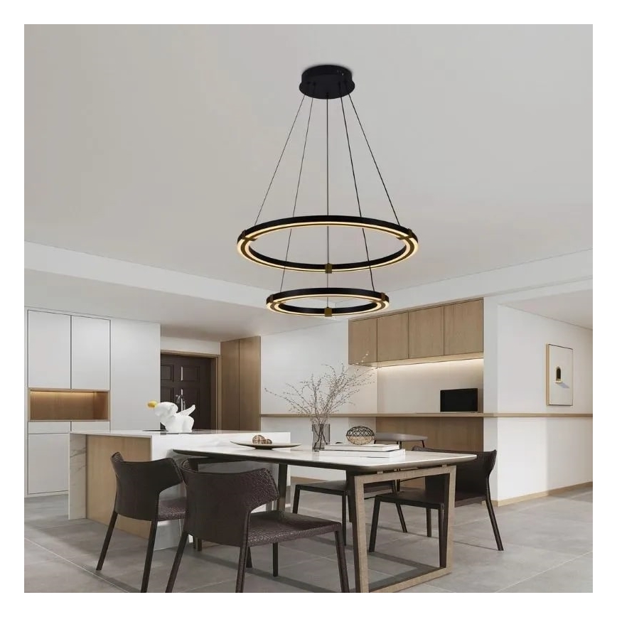 Himmennettävä LED-kattokruunu johdossa LED/130W/230V 3000-6500K + kauko-ohjaus