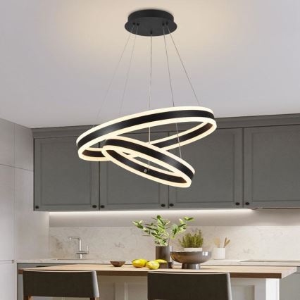 Himmennettävä LED-kattokruunu johdossa LED/135W/230V 3000-6500K halkaisija 60 cm + kauko-ohjaus
