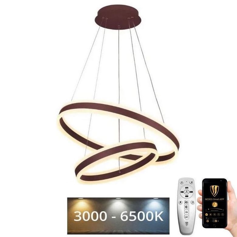 Himmennettävä LED-kattokruunu johdossa LED/135W/230V 3000-6500K + kauko-ohjaus