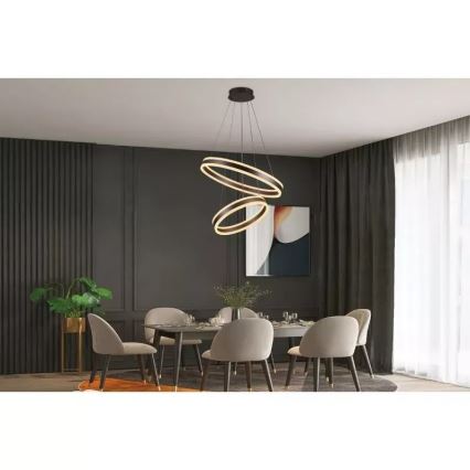 Himmennettävä LED-kattokruunu johdossa LED/135W/230V 3000-6500K + kauko-ohjaus