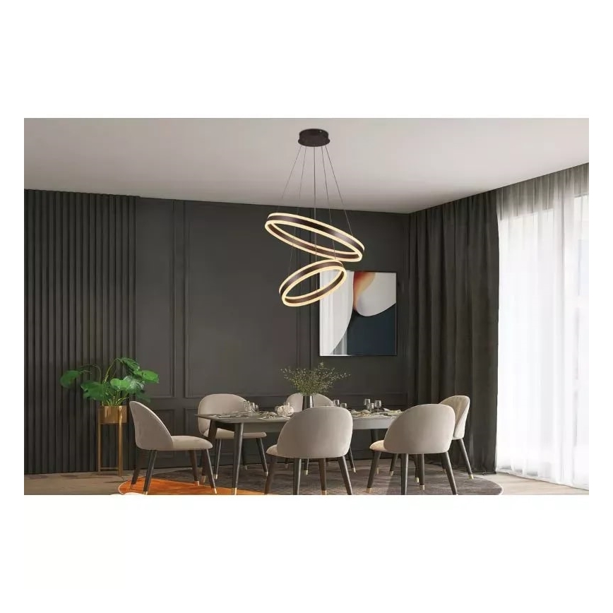 Himmennettävä LED-kattokruunu johdossa LED/135W/230V 3000-6500K + kauko-ohjaus