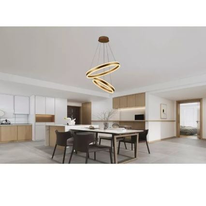 Himmennettävä LED-kattokruunu johdossa LED/135W/230V 3000-6500K + kauko-ohjaus