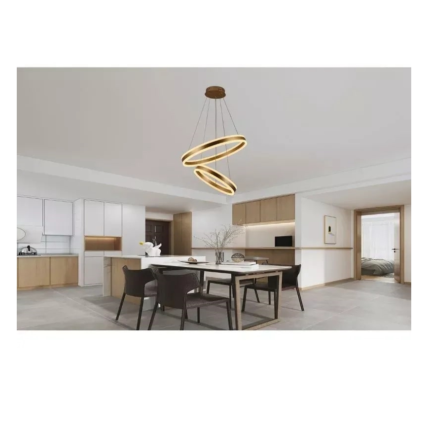 Himmennettävä LED-kattokruunu johdossa LED/135W/230V 3000-6500K + kauko-ohjaus