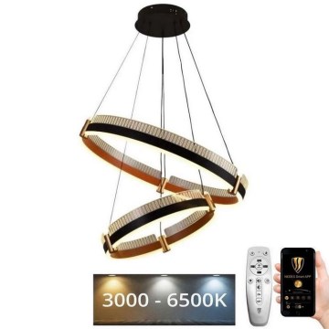 Himmennettävä LED-kattokruunu johdossa LED/140W/230V 3000-6500K + kauko-ohjaus