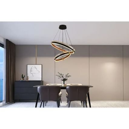 Himmennettävä LED-kattokruunu johdossa LED/140W/230V 3000-6500K + kauko-ohjaus