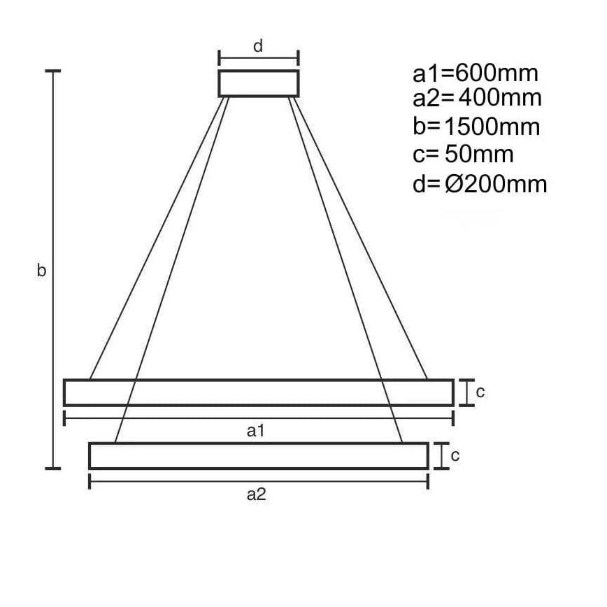 Himmennettävä LED-kattokruunu johdossa LED/140W/230V 3000-6500K + kauko-ohjaus