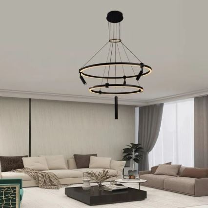 Himmennettävä LED-kattokruunu johdossa LED/140W/230V 3000-6500K + kauko-ohjaus