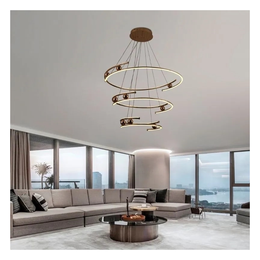 Himmennettävä LED-kattokruunu johdossa LED/170W/230V 3000-6500K halkaisija 80 cm + kauko-ohjaus