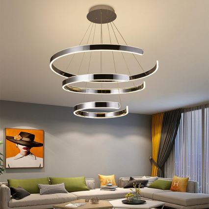 Himmennettävä LED-kattokruunu johdossa LED/220W/230V 3000-6500K halkaisija 80 cm + kauko-ohjaus