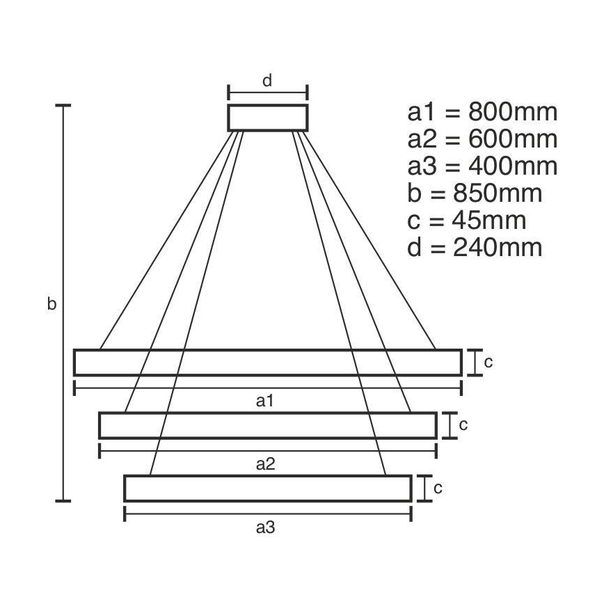 Himmennettävä LED-kattokruunu johdossa LED/220W/230V 3000-6500K halkaisija 80 cm + kauko-ohjaus