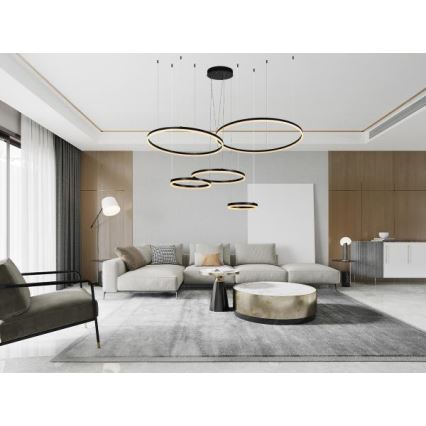 Himmennettävä LED-kattokruunu johdossa LED/220W/230V 3000-6500K + kauko-ohjaus