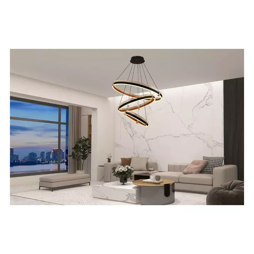 Himmennettävä LED-kattokruunu johdossa LED/240W/230V 3000-6500K + kauko-ohjaus