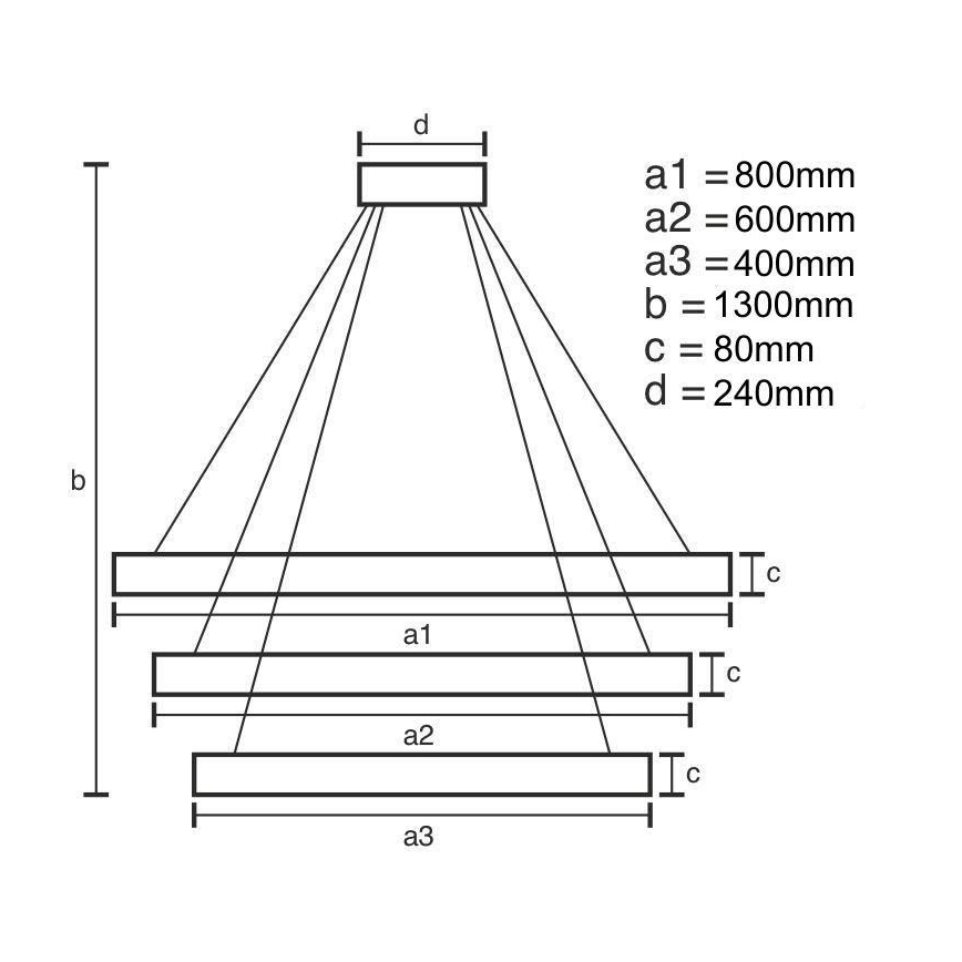 Himmennettävä LED-kattokruunu johdossa LED/240W/230V 3000-6500K + kauko-ohjaus