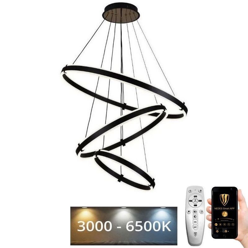 Himmennettävä LED-kattokruunu johdossa LED/250W/230V 3000-6500K + kauko-ohjaus