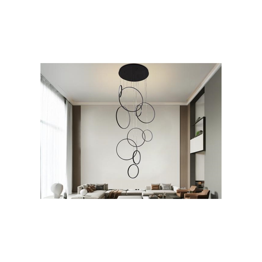 Himmennettävä LED-kattokruunu johdossa LED/290W/230V 3000-6500K halkaisija 60 cm + kauko-ohjaus