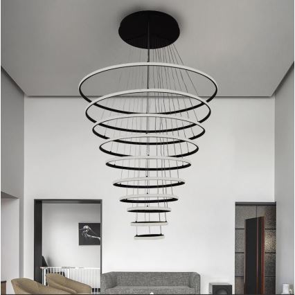 Himmennettävä LED-kattokruunu johdossa LED/365W/230V 3000-6500K halkaisija 100 cm + kauko-ohjaus