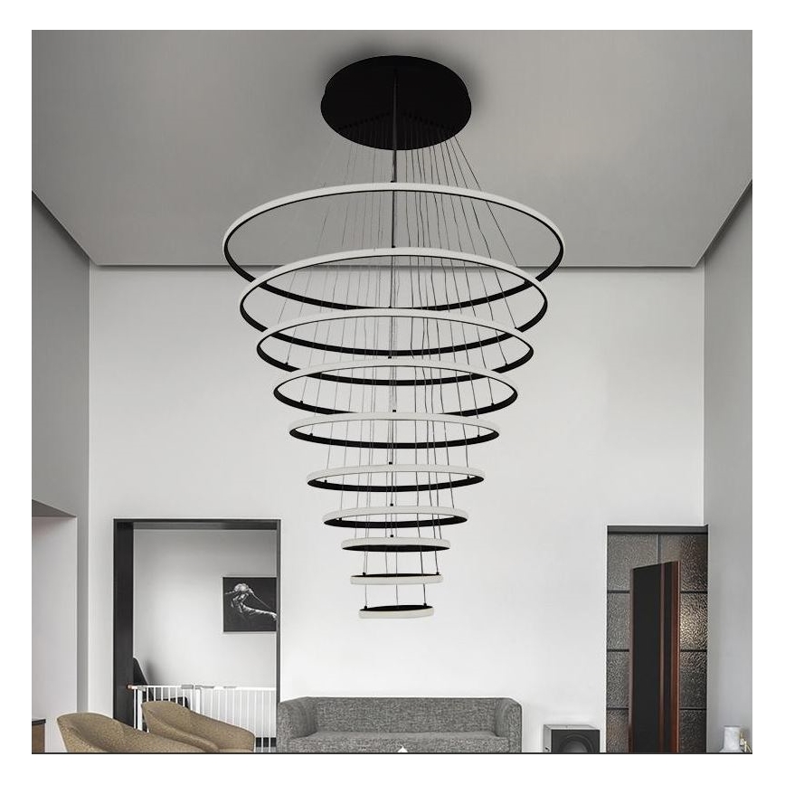 Himmennettävä LED-kattokruunu johdossa LED/365W/230V 3000-6500K halkaisija 100 cm + kauko-ohjaus