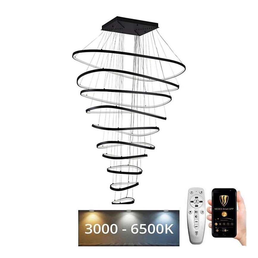 Himmennettävä LED-kattokruunu johdossa LED/370W/230V 3000-6500K + kauko-ohjaus