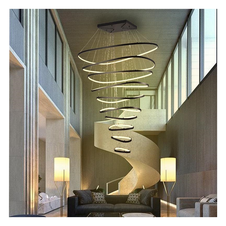 Himmennettävä LED-kattokruunu johdossa LED/370W/230V 3000-6500K + kauko-ohjaus