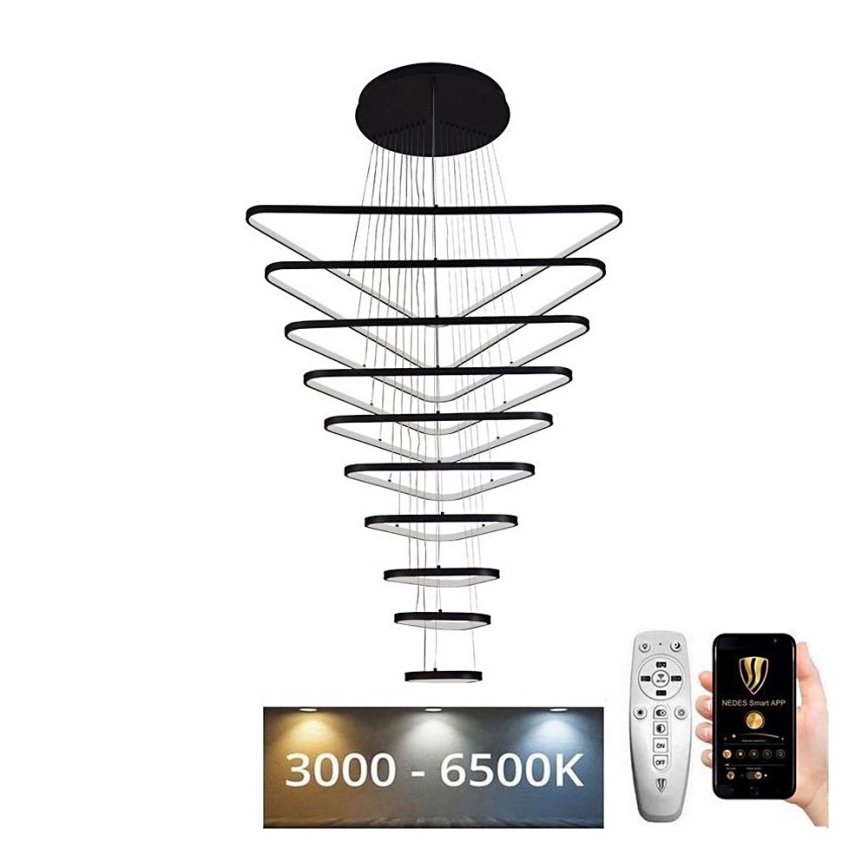 Himmennettävä LED-kattokruunu johdossa LED/385W/230V 3000-6500K + kauko-ohjaus