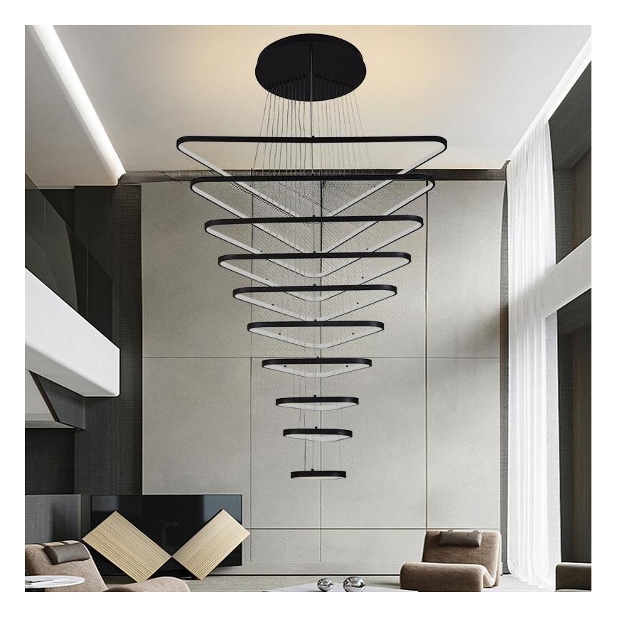 Himmennettävä LED-kattokruunu johdossa LED/385W/230V 3000-6500K + kauko-ohjaus