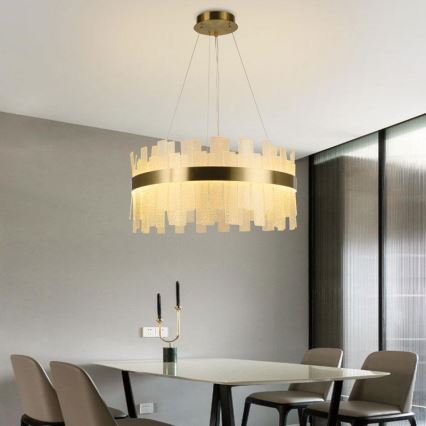 LED Himmennettävä kristalli kattokruunu johdossa LED/40W/230V 3000-6500K + kauko-ohjaus