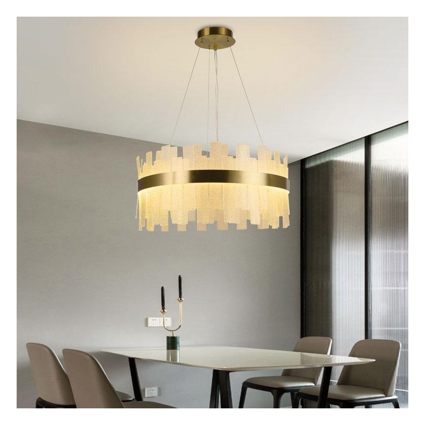 LED Himmennettävä kristalli kattokruunu johdossa LED/40W/230V 3000-6500K + kauko-ohjaus