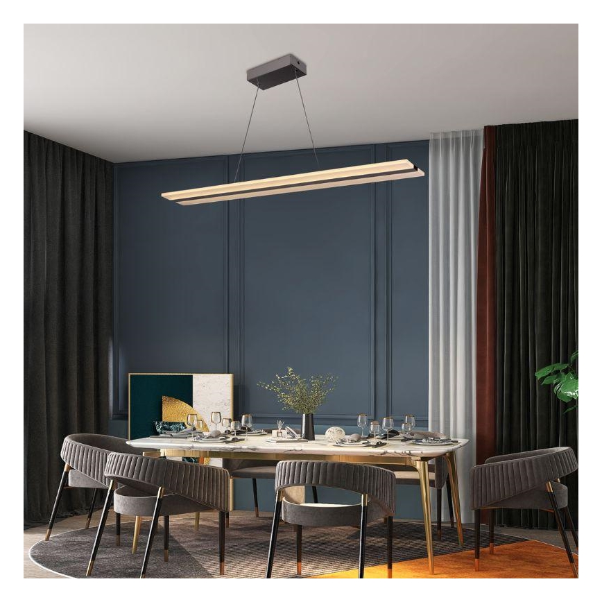 Himmennettävä LED-kattokruunu johdossa LED/40W/230V 3000-6500K kromi + kauko-ohjaus
