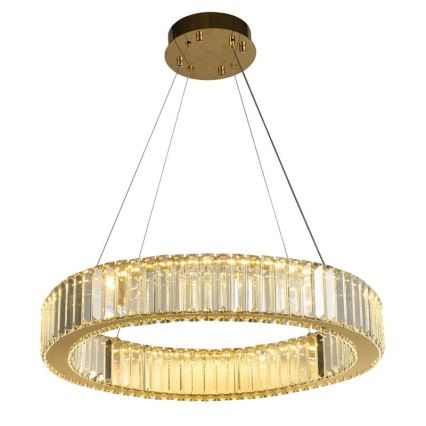 LED Himmennettävä kristalli kattokruunu johdossa LED/40W/230V 3000-6500K kromi/kulta + kauko-ohjaus