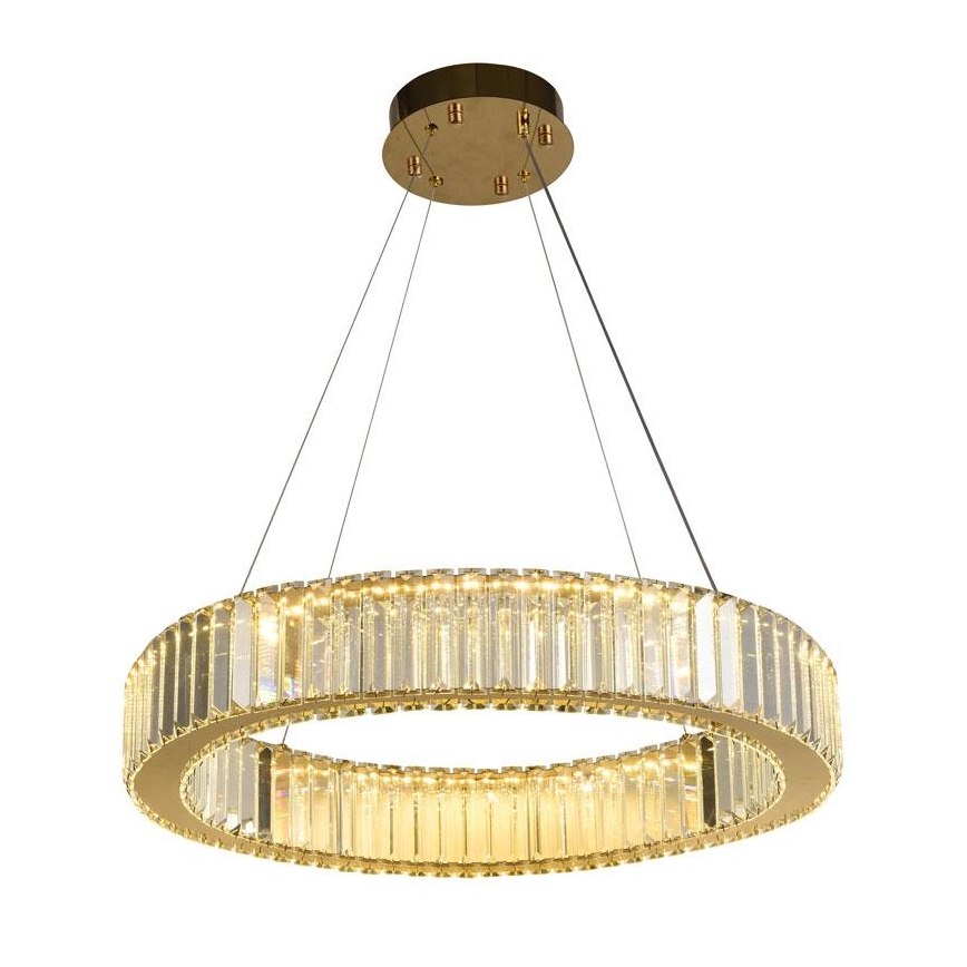 LED Himmennettävä kristalli kattokruunu johdossa LED/40W/230V 3000-6500K kromi/kulta + kauko-ohjaus