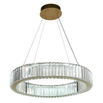 LED Himmennettävä kristalli kattokruunu johdossa LED/40W/230V 3000-6500K kromi/kulta + kauko-ohjaus
